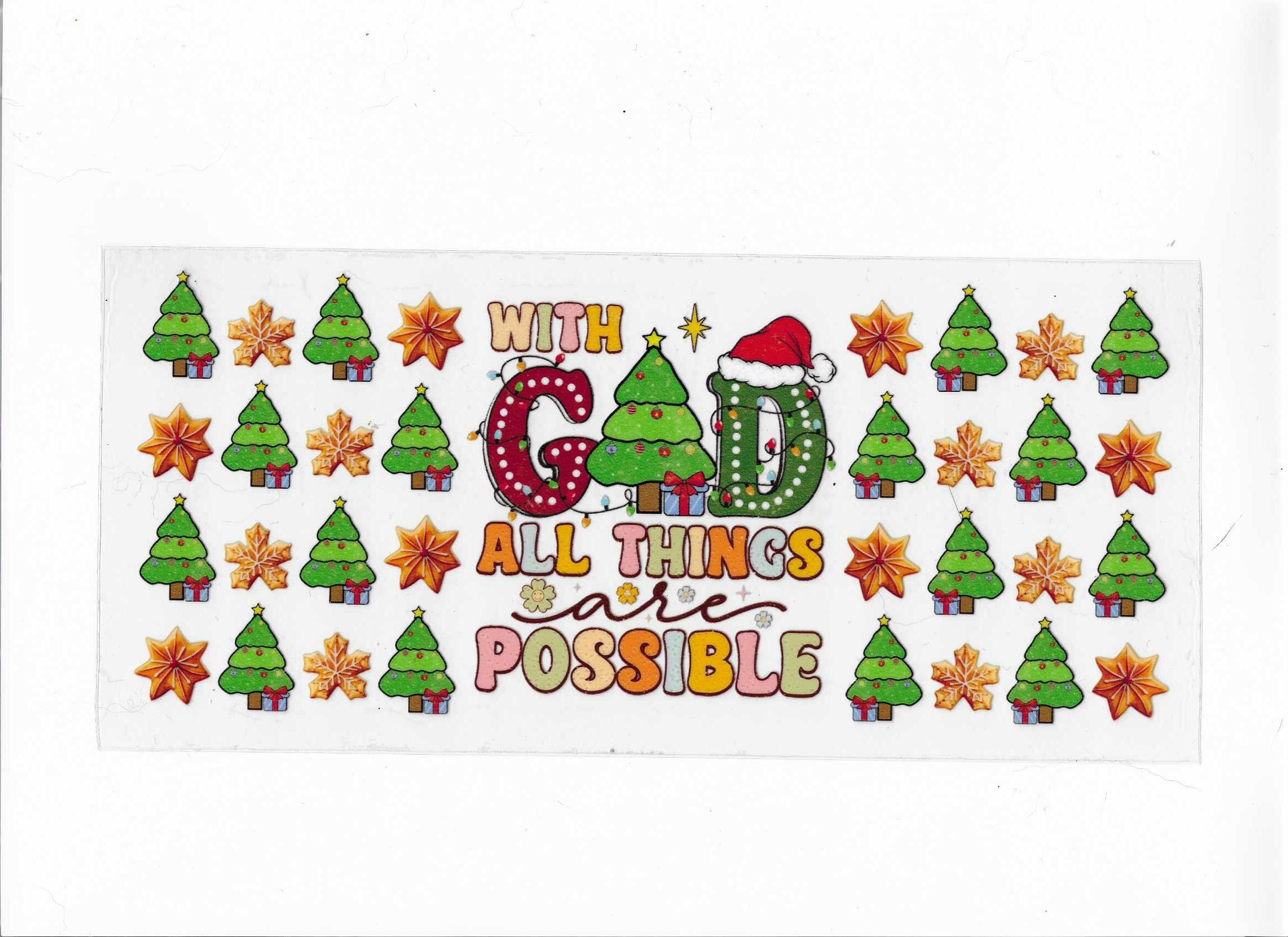 God/Christmas cup wrap