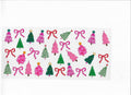 Christmas trees and bows cup wrap