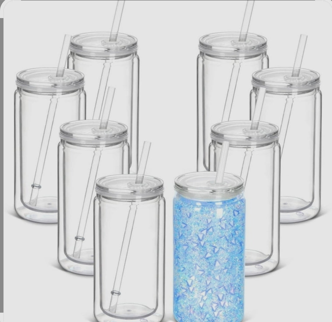 16oz Snowglobe Cup with Clear Lid