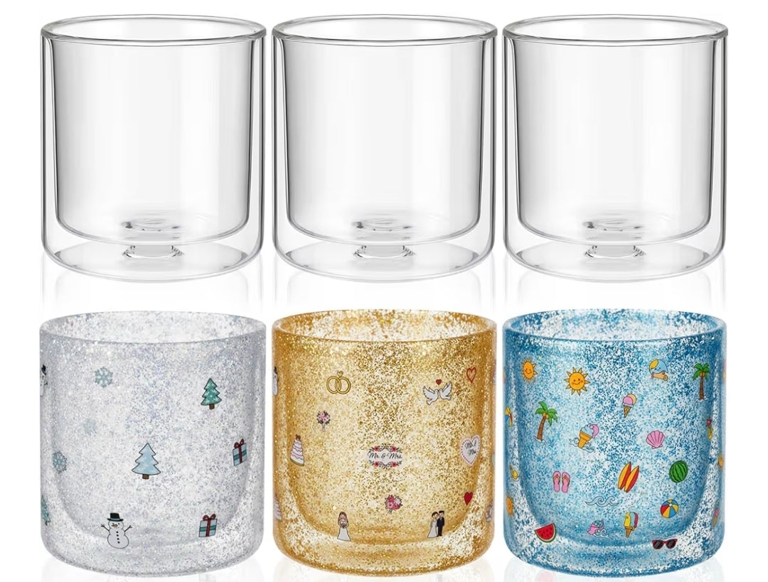 12oz Snow Globe Whiskey Glass