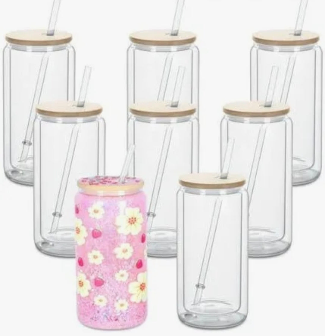 16oz Snowglobe Cup with Bamboo Lid