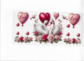 Swan love birds cup decal